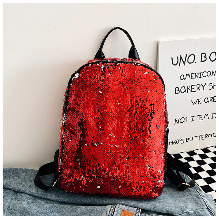 Wholesale Nylon Backpacks with Glitter and Large Capacity Travel Backpacks